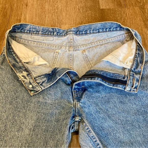 Vtg Jordache Jean Cutoff Shorts Denim High Rise Mismatched Lengths 8 - Picture 12 of 13